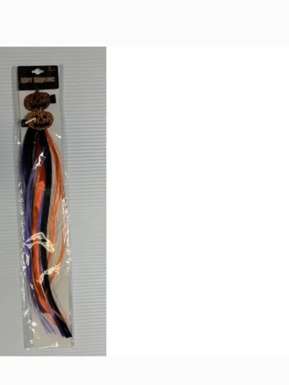Hair Extensions Halloween Purple Orange Pumpkin 2 Pc Synthetic Hair 12